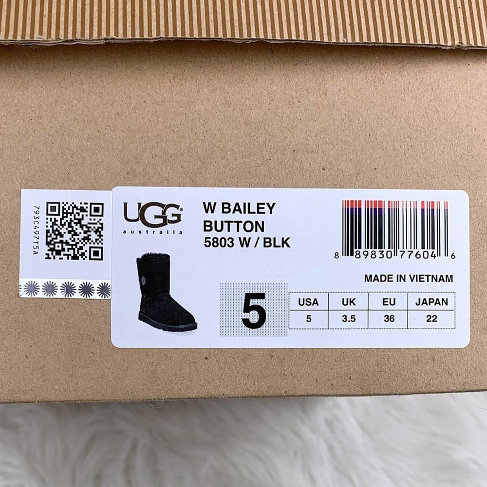 UGG Black Bailey Button II Short Boots - Picture 9 of 9